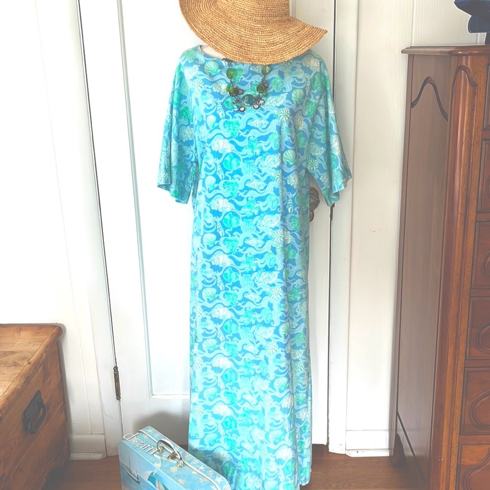 Vintage Key West Hand Print Fashions Caftan